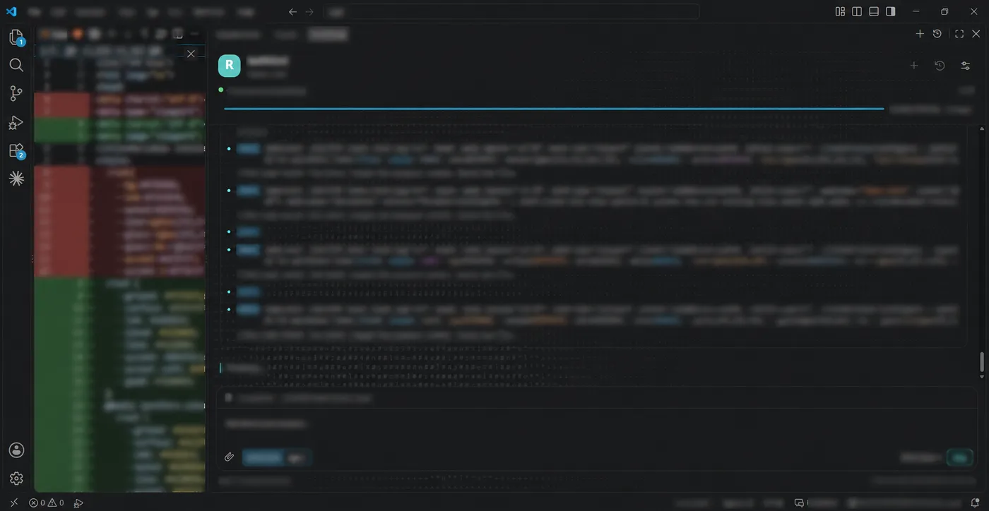 RailMind answering a question with sources inside VS Code