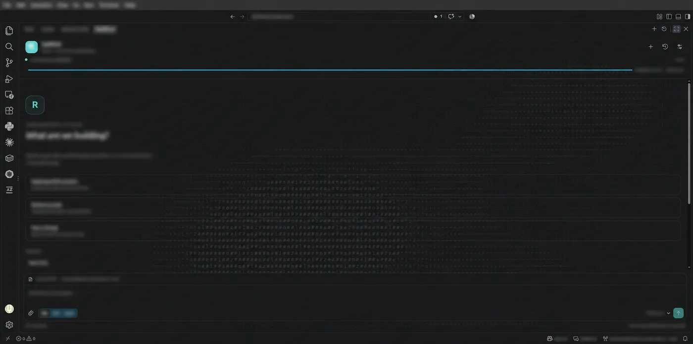RailMind home screen inside VS Code